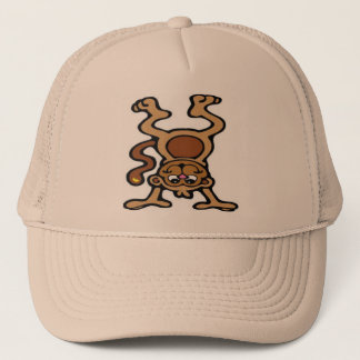 Cute monkey upside down trucker hat