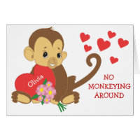 Cute Monkey Valentine Card