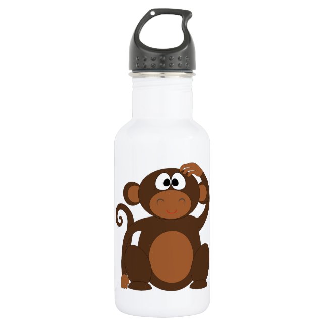 Cute Monkey Water Bottle (Front)