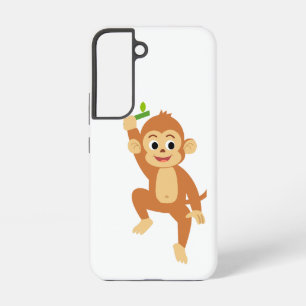 Cute Monkey with Bamboo Samsung Galaxy S22 Case