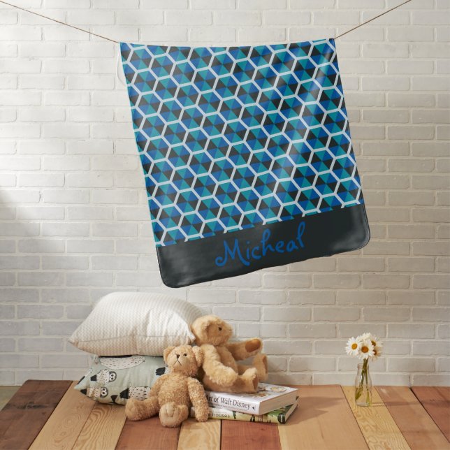 Cute Monogram Baby Girl Customized Baby Blanket (In Situ)