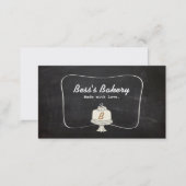 Cute Monogram Cake Decorator Baker Bakery Business Card (Front/Back)