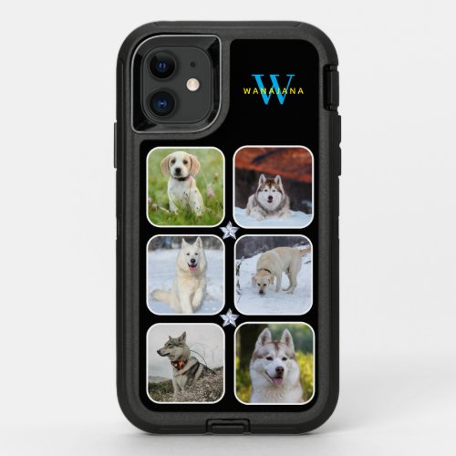 Cute Monogram Custom Dog Photo Apple X11121314 OtterBox Defender iPhone 11 Case