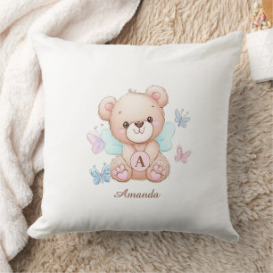 Cute Monogram Name Baby Pillow