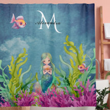 Cute Monogram Name Mermaid