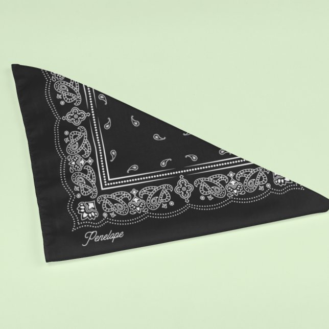 Cute Monogram Paisley | Bridesmaid Favor Bandana (Creator Uploaded)