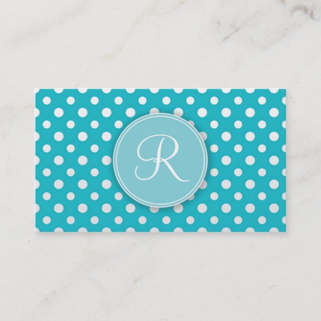 Cute Monogram Personal Networking Business cards (Front)