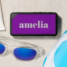 Cute Monogram Purple Bluetooth Speaker