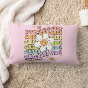 Cute Monogram Sleepaway Summer Camp  Lumbar Pillow