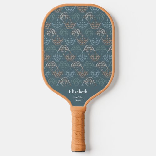 Cute Monogram TeamClub Name with Pretty Design Pi Pickleball Paddle