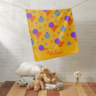 Cute Monogram Unisex Baby Blanket For New Dad