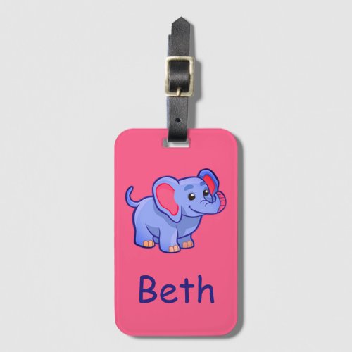 Cute Monogram with name design for Kids Luggage Tag