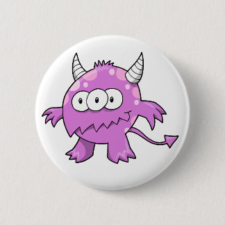 Cute Monster Alien Button