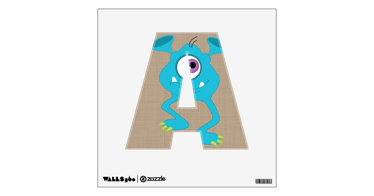 Cute Monster Alphabet Letters Nursery Decor Wall Decal Zazzle Cute Monster Alphabet Letters Nursery