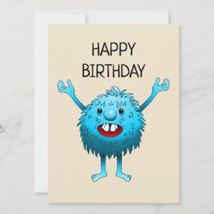 Cute Monster Birthday Card