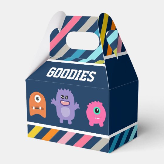 Cute Monster Birthday Party Favor Box | Zazzle.com