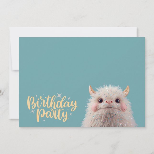 Cute Monster Birthday Party Invitation (Front)