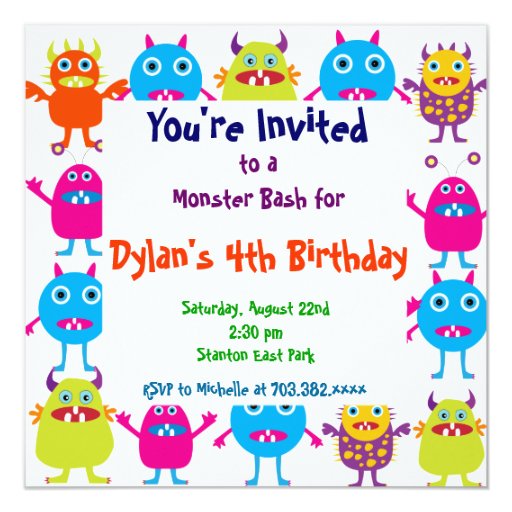 Monster Party Invitations Templates 4