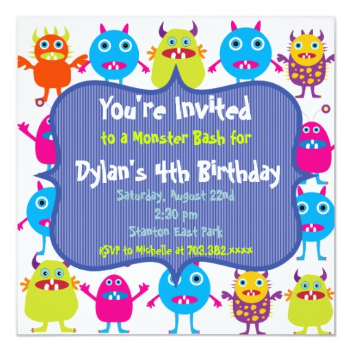 Monster Party Invitations Templates 7