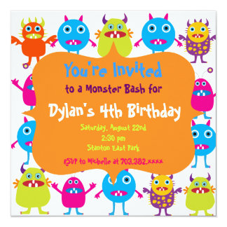 Monster Party Invitations Templates 6