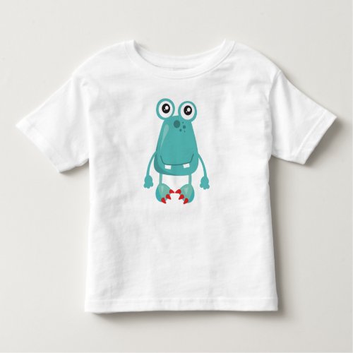 Cute Monster Blue Monster Funny Monster Silly Toddler T_shirt
