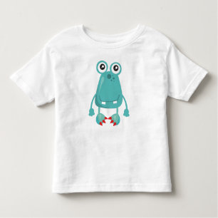 Cute Monster, Blue Monster, Funny Monster, Silly Toddler T-shirt
