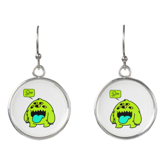 cute monster boo earrings (Front)