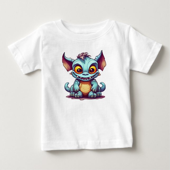 Cute Monster Dragon Little Tom Baby T-Shirt (Front)