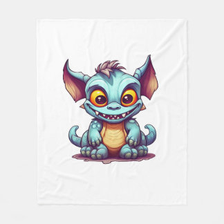 Cute Monster Dragon Little Tom Fleece Blanket