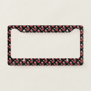 Cute monster face patterns license plate frame