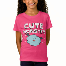 Cute Monster Girls' Fine Jersey T-Shirt