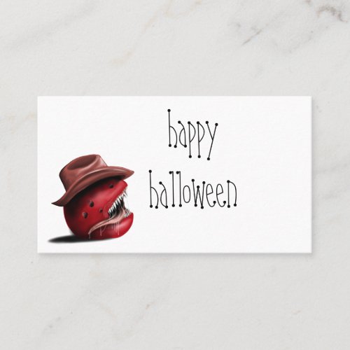 cute monster halloween postcard business card