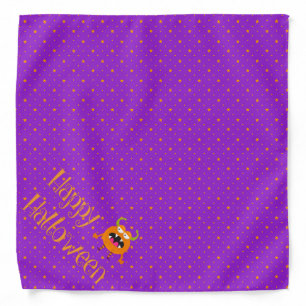 Cute Monster Happy Halloween Dog Bandana
