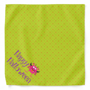 Cute Monster Happy Halloween Dog Bandana