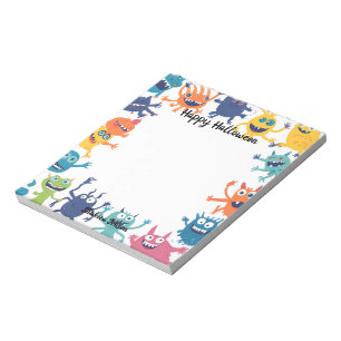 Cute Monster Happy Halloween Notepad