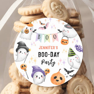 Cute Monster Kids Costume Halloween Birthday Girl Classic Round Sticker