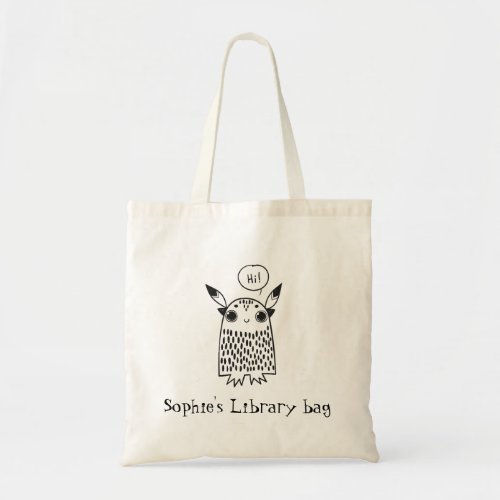 Cute monster library bag