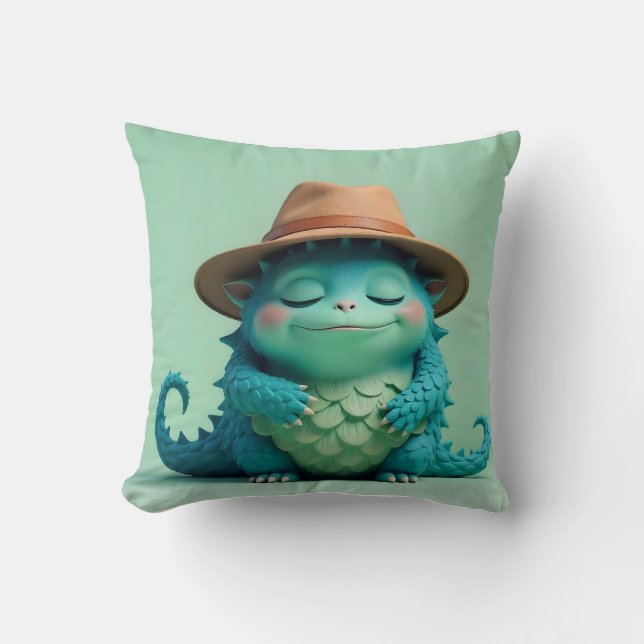 Cute Monster on a Pillow (Front)