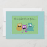 Cute Monster Party Invitation at Zazzle