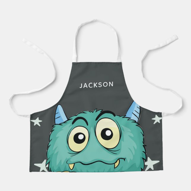Cute Monster Personalized Apron (Front)