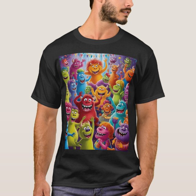 Cute Monster T-Shirt: Celebrate fun with your new T-Shirt (Front)