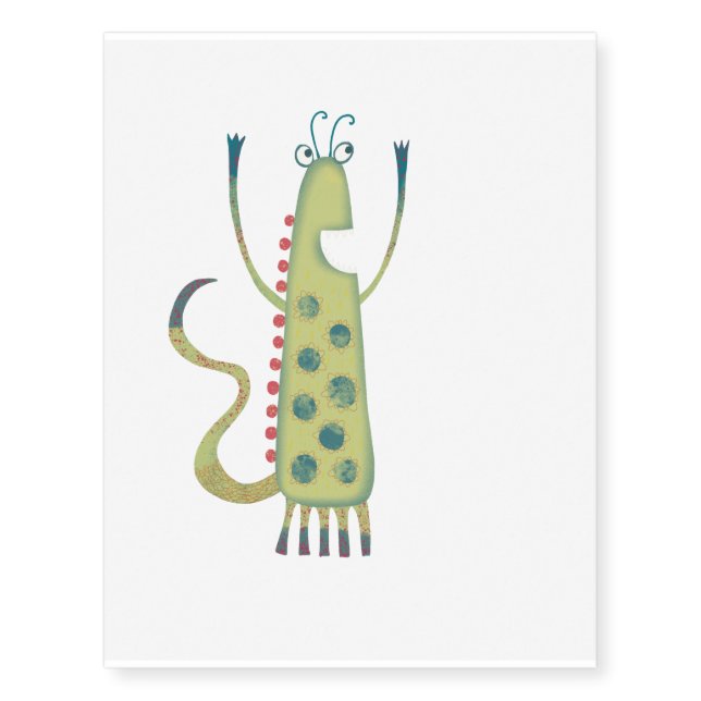 Cute Monster Temporary Tattoos (Front)