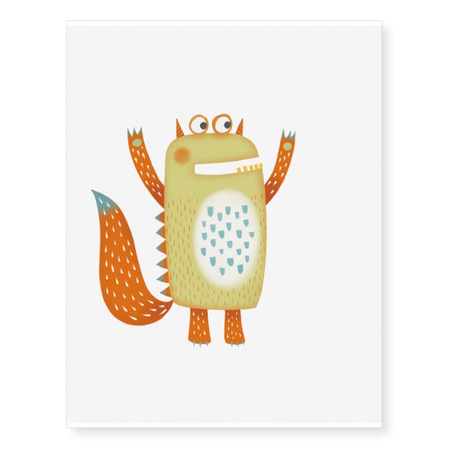 Cute Monster Temporary Tattoos (Front)