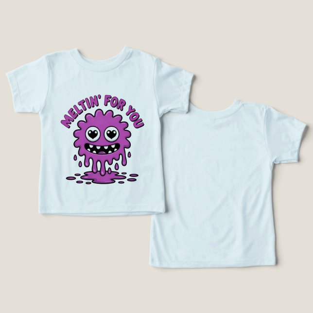 Cute Monster Toddler T-shirt (Design Front & Back)