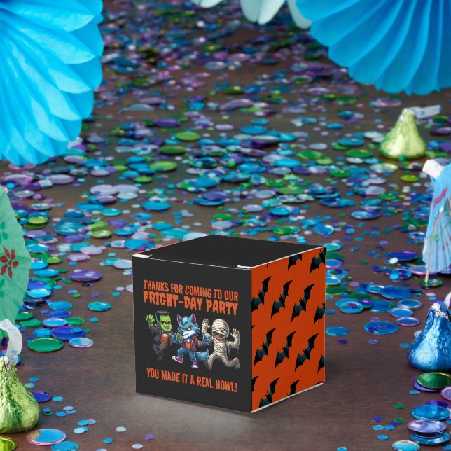 Cute Monsterrific Fright Day Halloween Party Favor Boxes (Party)