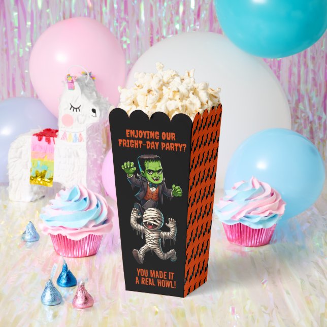 Cute Monsterrific Fright Day Halloween Party Favor Boxes (Party)