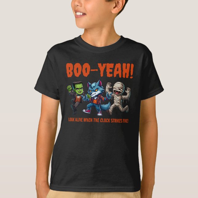 Cute Monsterrific Fright Day Halloween Party T-Shirt (Front)