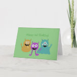 Cute Monsters Birthday Card at Zazzle