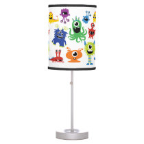 Cute Monsters Boy Nursery Colorful Pattern Table Lamp