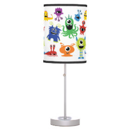 Cute Monsters Boy Nursery Colorful Pattern Table Lamp